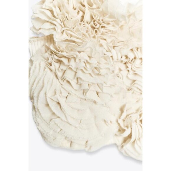 ZARA FLOWER CROP TOP - Picture 8 of 8